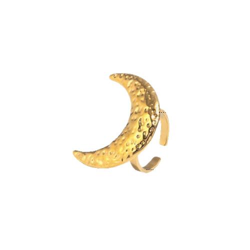 Bague en acier inoxydable, Acier inoxydable 304, lune, bijoux de mode & pour femme, plus de couleurs à choisir, Vendu par PC