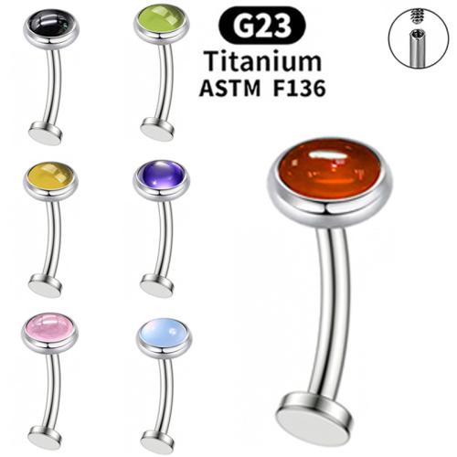 Alliage de titane anneau de ventre, unisexe & normes différentes pour le choix & avec zircone cubique, plus de couleurs à choisir, Vendu par PC