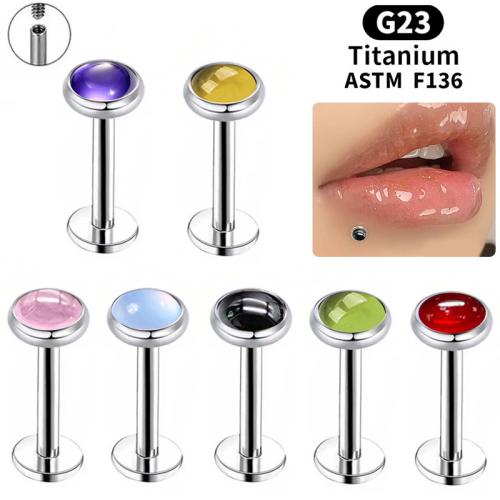 Aleación de titanio pulido, unisexo & diverso tamaño para la opción & micro arcilla de zirconia cúbica, más colores para la opción, Vendido por UD
