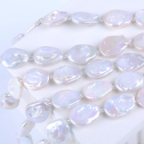 Cultured Baroque Freshwater Pearl Beads, DIY, white, 15-17mm, Sold Per 18 cm Strand