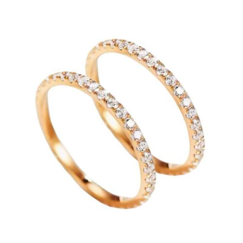 Rhinestone Stainless Steel Finger Ring, 304 Stainless Steel, plated, Unisex & different size for choice & with rhinestone, more colors for choice, Sold By PC