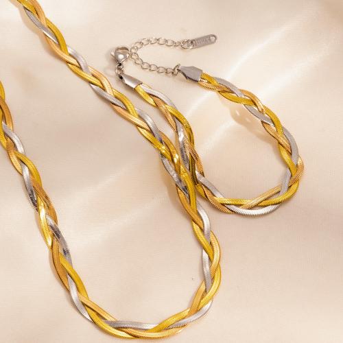 Edelstahl Schmucksets, 304 Edelstahl, plattiert, Modeschmuck & verschiedene Stile für Wahl & für Frau, keine, verkauft von PC
