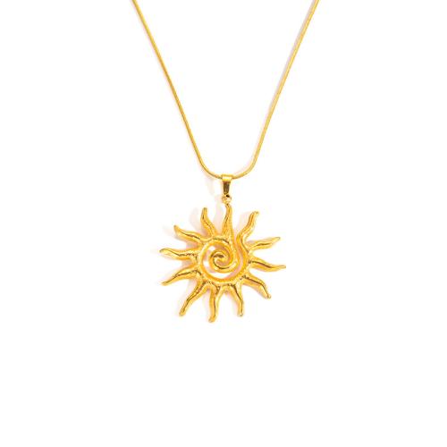 Stainless Steel Jewelry Necklace, 304 Stainless Steel, 18K gold plated, different styles for choice & for woman & hollow, Sold By PC