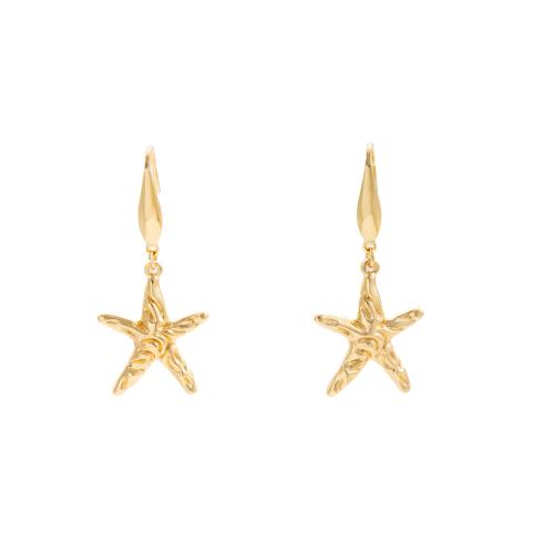 Edelstahl Tropfen Ohrring, 304 Edelstahl, plattiert, Modeschmuck & verschiedene Stile für Wahl & für Frau, goldfarben, verkauft von Paar
