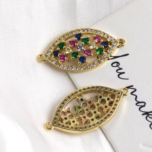 Cubic Zirconia Micro Pave Brass Connector, plated, DIY & micro pave cubic zirconia, more colors for choice, nickel, lead & cadmium free, Sold By PC