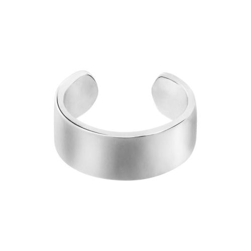 Messing Ohrring Clip, plattiert, Modeschmuck, Silberfarbe, frei von Nickel, Blei & Kadmium, 10.80x10mm, verkauft von Paar