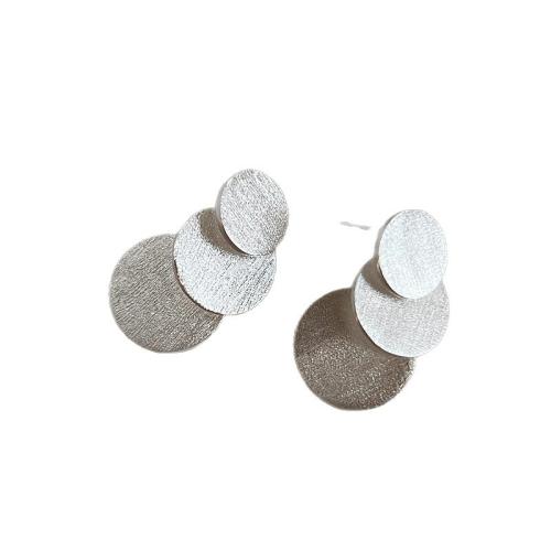 Brass Drop Earring, plated, fashion jewelry, silver color, nickel, lead & cadmium free, 14x27.50mm, Sold By Pair