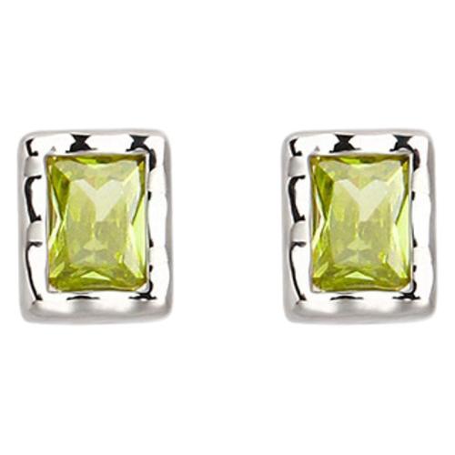 Brass Stud Earring, with Gemstone, plated, fashion jewelry, mixed colors, nickel, lead & cadmium free, 8.80x7.30mm, Sold By Pair