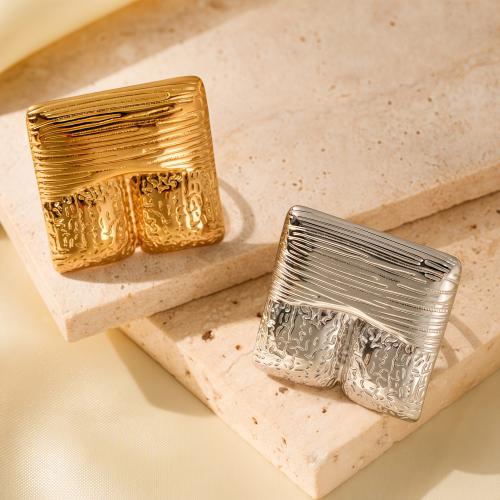 Stainless Steel Finger Ring, 304 Stainless Steel, Vacuum Plating, fashion jewelry & for woman & hollow, more colors for choice, Sold By PC