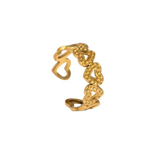 Stainless Steel Finger Ring, 304 Stainless Steel, Heart, plated, fashion jewelry & for woman & hollow, more colors for choice, Sold By PC