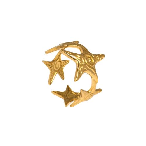 Stainless Steel Finger Ring, 304 Stainless Steel, Starfish, plated, fashion jewelry & for woman, more colors for choice, Sold By PC