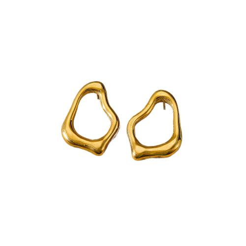 Stainless Steel Stud Earrings, 304 Stainless Steel, plated, fashion jewelry & for woman & hollow, more colors for choice, Sold By Pair