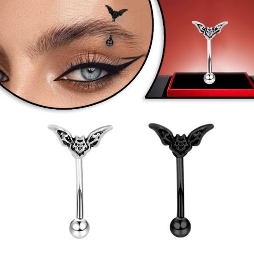 acier inoxydable 316L Piercing Piercing Bijoux, Chauve-souris, Placage, bijoux de mode & unisexe, plus de couleurs à choisir, Vendu par PC