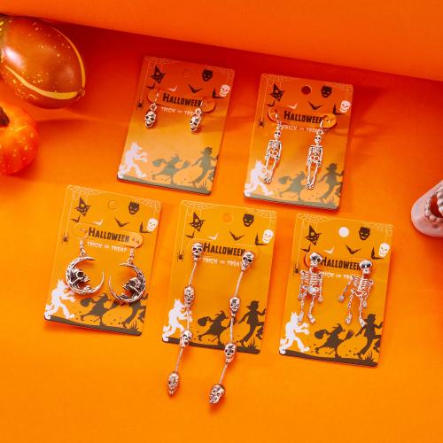 Tibetan Style Drop Earring, gold color plated, Halloween Design, more colors for choice, Sold By Pair
