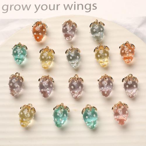 Resin Pendant, with Tibetan Style, gold color plated, DIY, more colors for choice, 19x13mm, Sold By PC