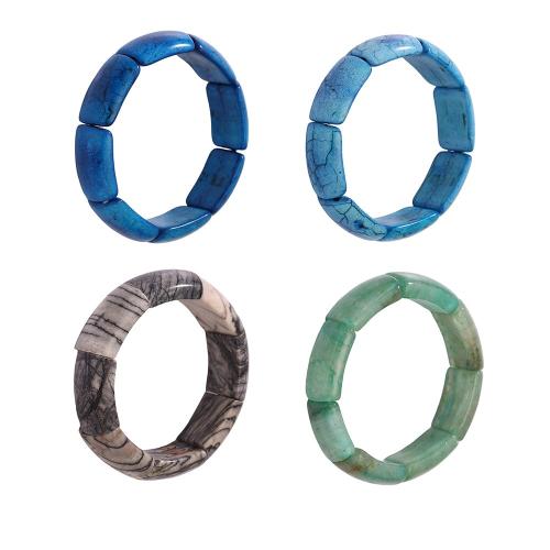 Bracelets de pierres précieuses, Pierre naturelle, avec fil élastique, Placage, bijoux de mode & différents matériaux pour le choix & pour femme, Vendu par PC