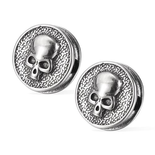 Stainless Steel Stud Earrings, 304 Stainless Steel, Round, polished, fashion jewelry & for man, original color, Sold By Pair