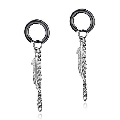 Pendiente Pendiente Huggie Hoop, acero inoxidable 304, chapado, Joyería & para hombre & 2-tono, Vendido por Par