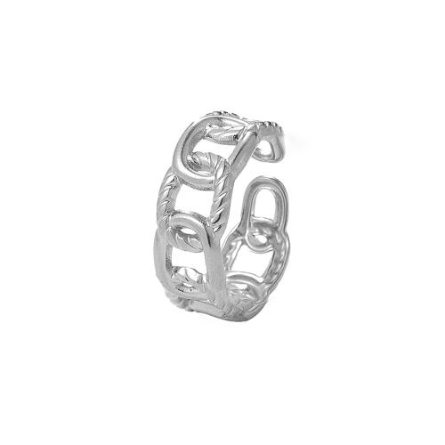 Stainless Steel Finger Ring, 304 Stainless Steel, plated, fashion jewelry & for woman & hollow, more colors for choice, Sold By PC