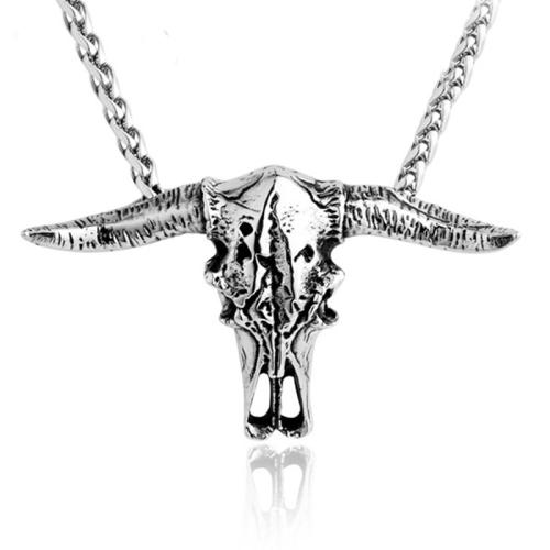 Bijoux pendentifs en acier inoxydable , acier inoxydable 316L, bœuf, DIY & noircir, 62x36x9mm, Trou:Environ 3-5mm, Vendu par PC