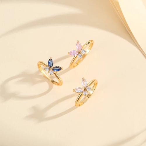 Cubic Zirconia Micro Pave Brass Ring, plated, fashion jewelry & micro pave cubic zirconia, more colors for choice, nickel, lead & cadmium free, 70x50x10mm, Sold By PC