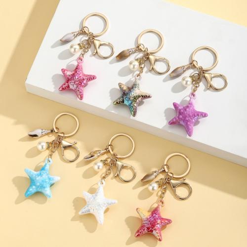 Bag Purse Charms Keyrings Keychains, Tibetan Style, with ABS Plastic Pearl & Resin, gold color plated, fashion jewelry, more colors for choice, Sold By PC