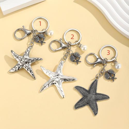 Bag Purse Charms Keyrings Keychains, Tibetan Style, with ABS Plastic Pearl, gold color plated, fashion jewelry, more colors for choice, Sold By PC
