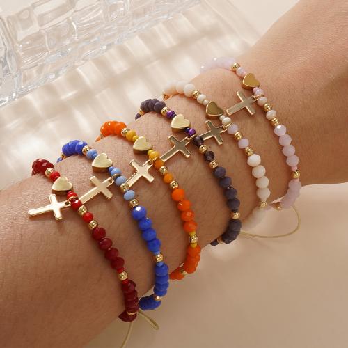 Kristall Armbänder, Zinklegierung, mit Kristall, goldfarben plattiert, Modeschmuck, keine, verkauft von PC
