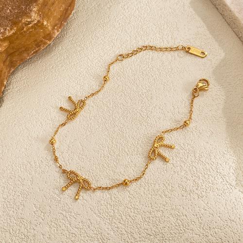Stainless Steel Jewelry Bracelet, 304 Stainless Steel, plated, fashion jewelry & different styles for choice & for woman, golden, Sold By PC