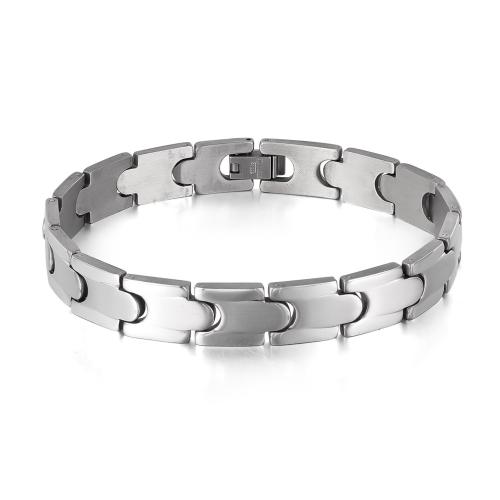 Stainless Steel Jewelry Bracelet, 304 Stainless Steel, plated, fashion jewelry & for man, original color, Sold By PC
