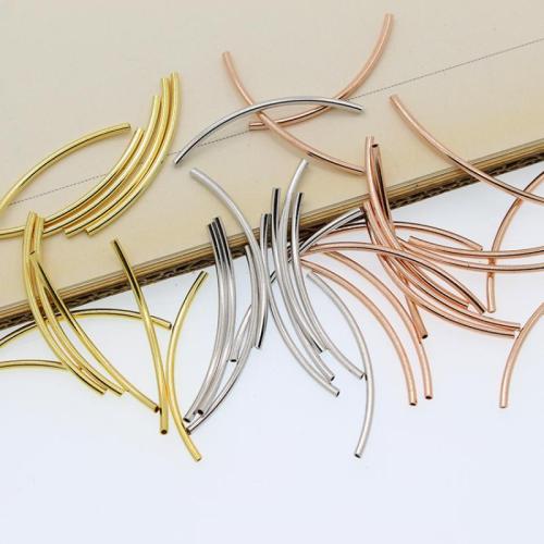 925 Sterling Silver Curved Tube Beads, DIY & different size for choice, more colors for choice, Sold By PC
