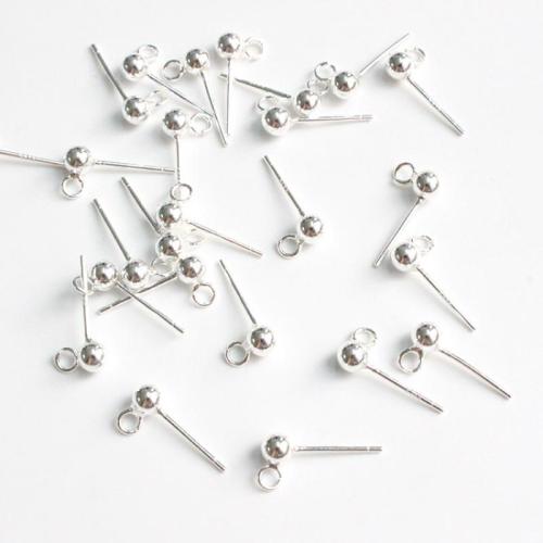 Clou boucle d'oreille en argent sterling 925, DIY & normes différentes pour le choix, plus de couleurs à choisir, Vendu par paire