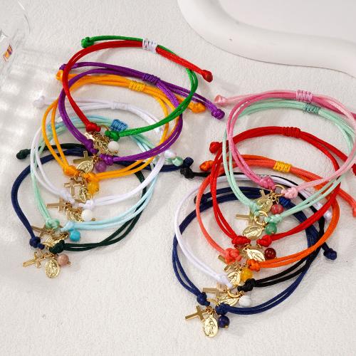 Tibetan Style Bracelet, with Glass, gold color plated, fashion jewelry, more colors for choice, Sold By PC