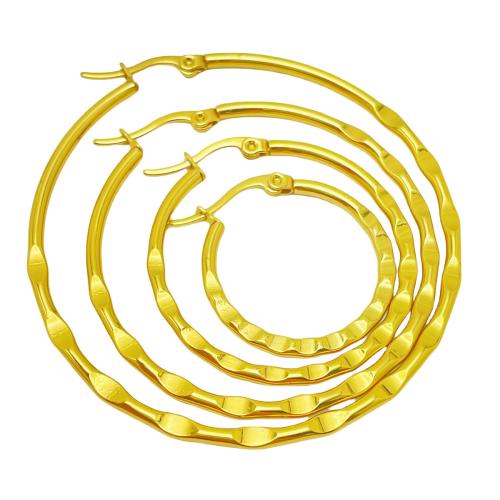 Edelstahl-Hebel zurück-Ohrring, 304 Edelstahl, plattiert, Modeschmuck & verschiedene Größen vorhanden & für Frau, goldfarben, verkauft von Paar