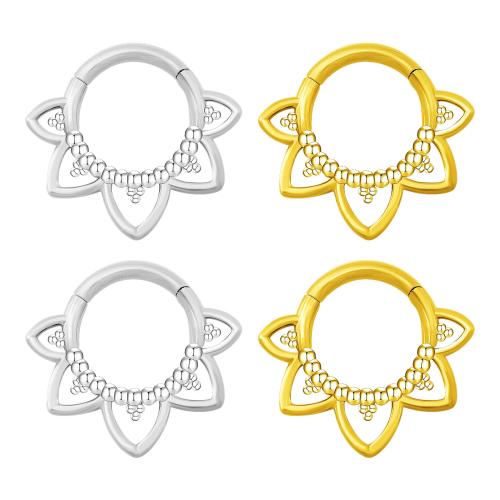 Bijoux de Piercing nez en laiton, Placage, bijoux de mode, plus de couleurs à choisir, Vendu par PC