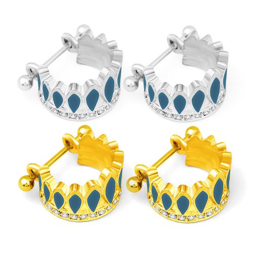 Anneau de mamelon en acier inoxydable, Acier inoxydable 304, Placage, bijoux de mode & avec strass, plus de couleurs à choisir, Vendu par PC