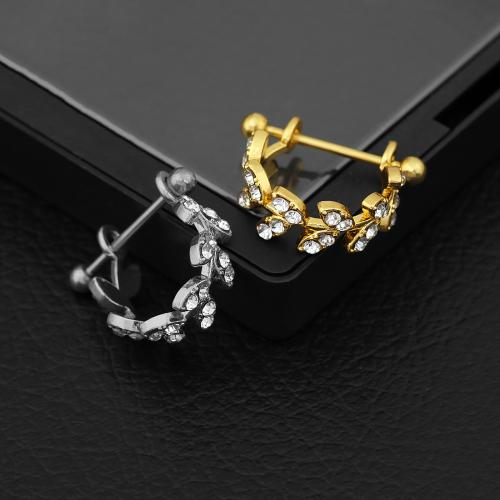 Anneau de mamelon en acier inoxydable, Acier inoxydable 304, avec Alliage, Placage, bijoux de mode & pavé de micro zircon, plus de couleurs à choisir, Vendu par PC