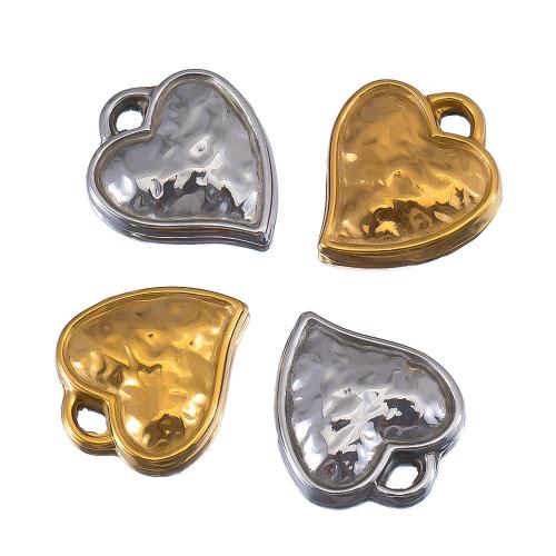 Нержавеющая сталь Сердце Подвески, Нержавеющая сталь 304, Другое покрытие, DIY, Много цветов для выбора, 10ПК/сумка, продается сумка