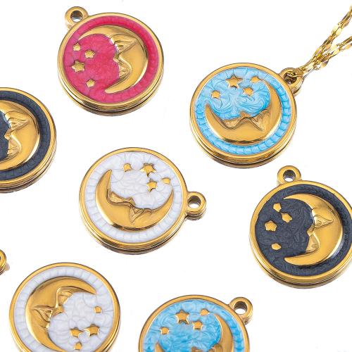 Stainless Steel Pendants, 304 Stainless Steel, plated, DIY & enamel, more colors for choice, 10PCs/Bag, Sold By Bag