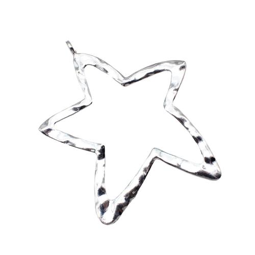 Pendentif étoile en alliage zinc, alliage de zinc, accumuler placage, DIY & creux, Vendu par PC