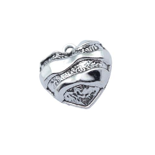 Pendentifs coeur en alliage de zinc, Placage, DIY, 10PC/sac, Vendu par sac