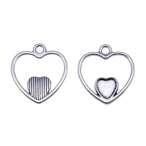 Pendentifs coeur en alliage de zinc, Placage, DIY, 20PC/sac, Vendu par sac