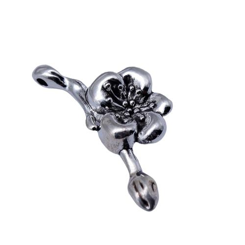 Tibetan Style Flower Pendants, plated, DIY, 10PCs/Bag, Sold By Bag