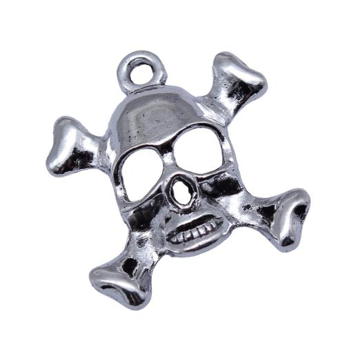 Tibetan Style Skull Pendants, plated, DIY, 5PCs/Bag, Sold By Bag