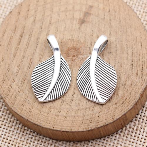 Pendentifs feuilles en alliage de zinc , Placage, DIY, plus de couleurs à choisir, 10PC/sac, Vendu par sac