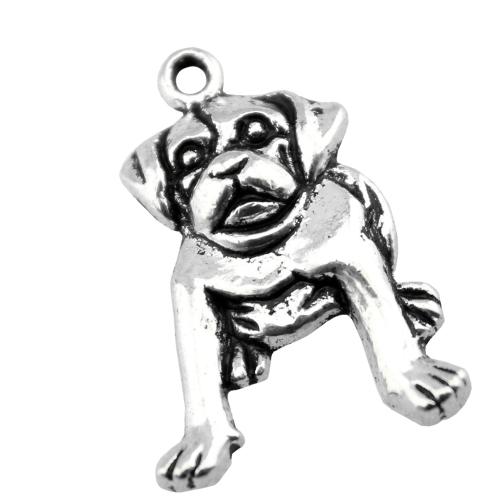 Tibetan Style Animal Pendants, Dog, plated, DIY, 10PCs/Bag, Sold By Bag