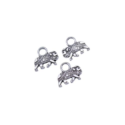 Tibetan Style Animal Pendants, Elephant, plated, DIY, 20PCs/Bag, Sold By Bag