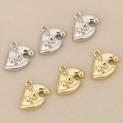 Brass Jewelry Pendants, Christmas Hat, plated, DIY, more colors for choice, nickel, lead & cadmium free, 10PCs/Bag, Sold By Bag