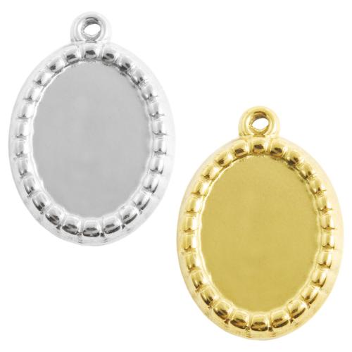 Stainless Steel Pendant Setting, 304 Stainless Steel, plated, DIY, more colors for choice, 10PCs/Bag, Sold By Bag