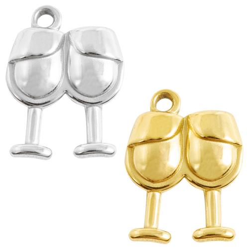 Stainless Steel Pendants, 304 Stainless Steel, Cup, plated, DIY, more colors for choice, 10PCs/Bag, Sold By Bag